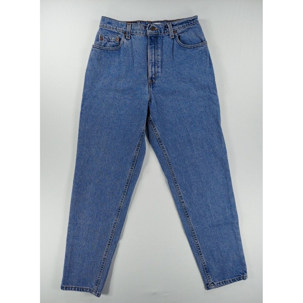 Vintage Levis 551 Womens Jeans 12 Short Relaxed Tapered Blue High Rise Mom Denim